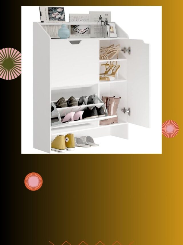 Modern White Shoe Storage Cabinet 5